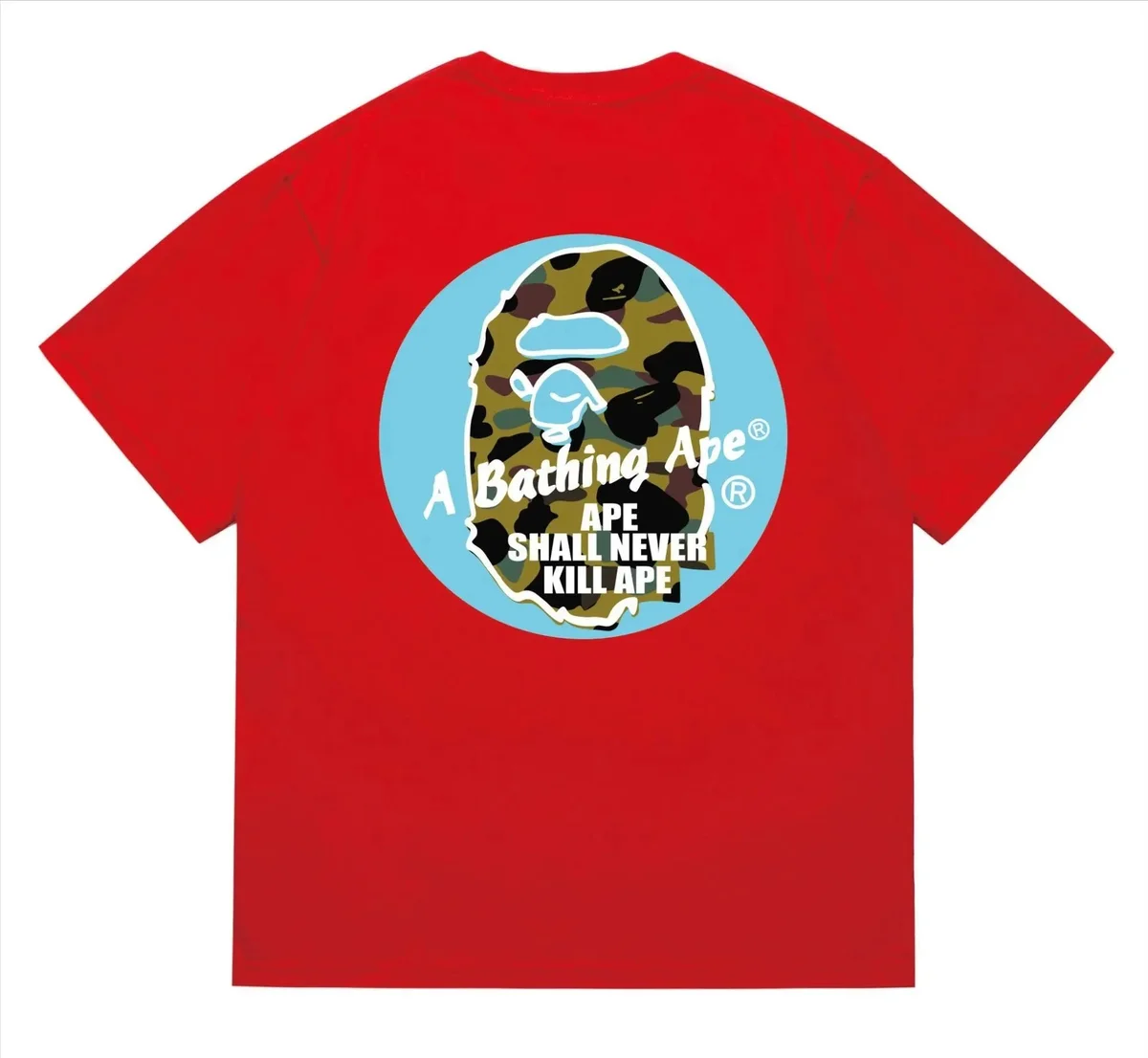 A Bathing Ape A Bathing Ape BAPE STA Red Camo Graphic T-Shirt Red - 1