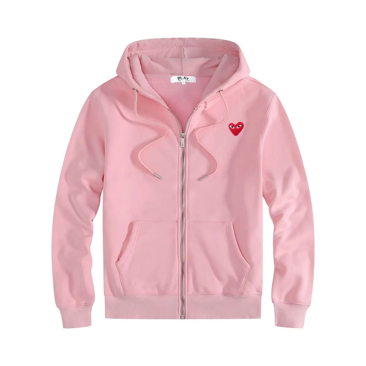 Comme des Garçons Comme des Garçons Play Pink Heart Zip-Up Hoodie Pink - 1