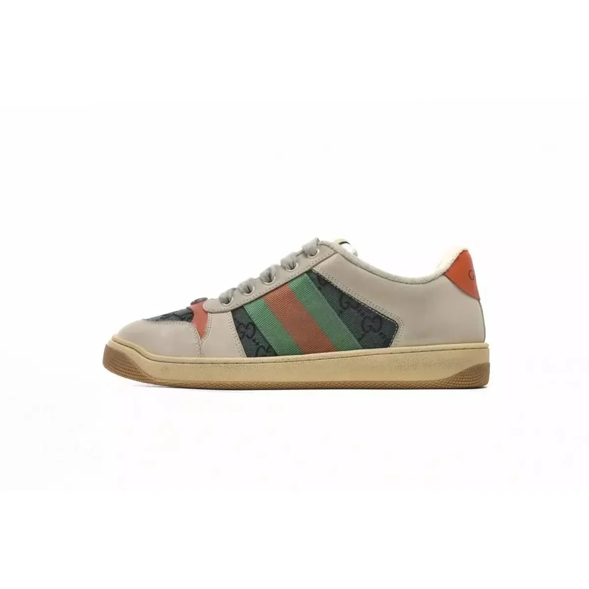 Gucci Gucci Web Stripe Beige/Orange Sneaker Beige
