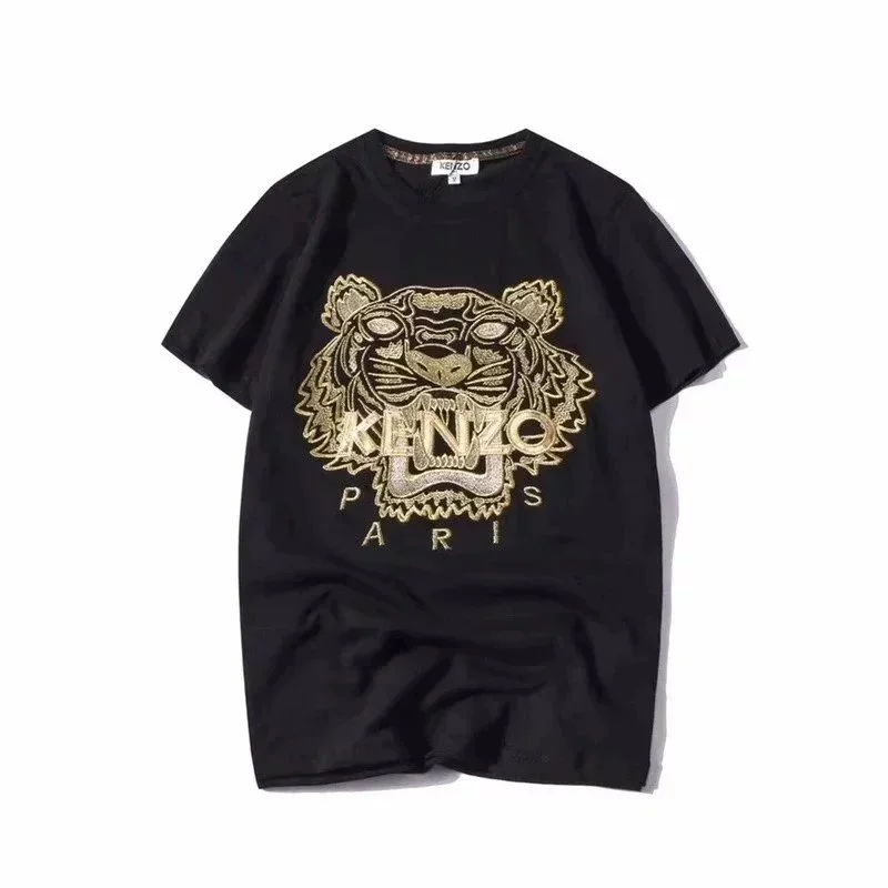 Kenzo Kenzo Tiger Embroidered Black T-Shirt Black - 1