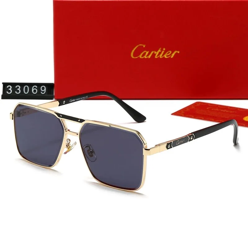Cartier Cartier Soleil Blanc Square Sunglasses 33069-C Eyewear Gold - 1