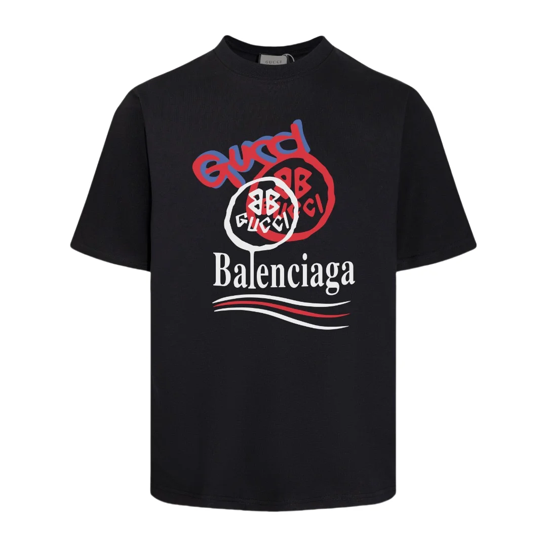 Gucci Gucci Balenciaga Black T-Shirt Black - 1