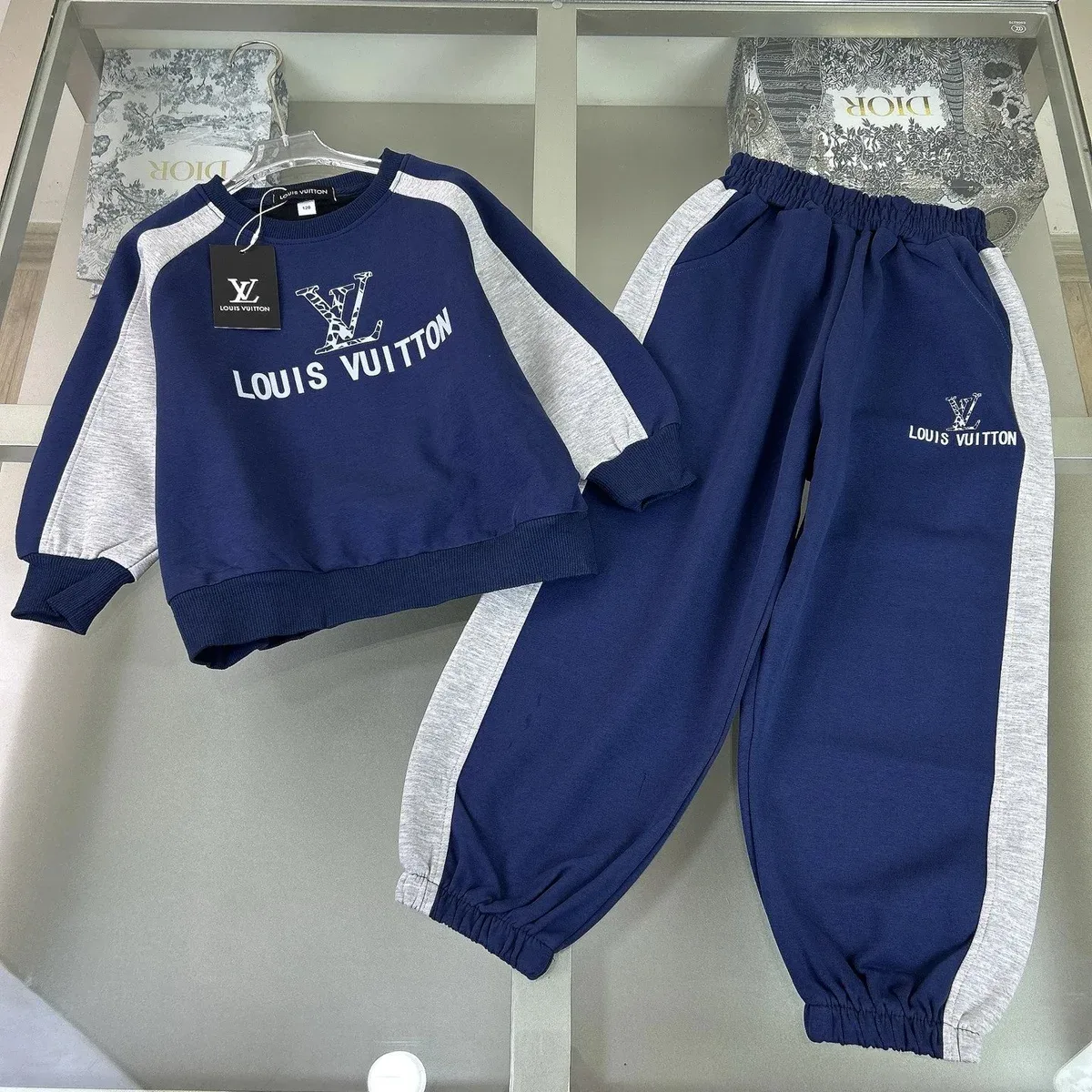 Louis Vuitton Louis Vuitton Kids Tracksuit Navy/Heather Grey UV3 Navy