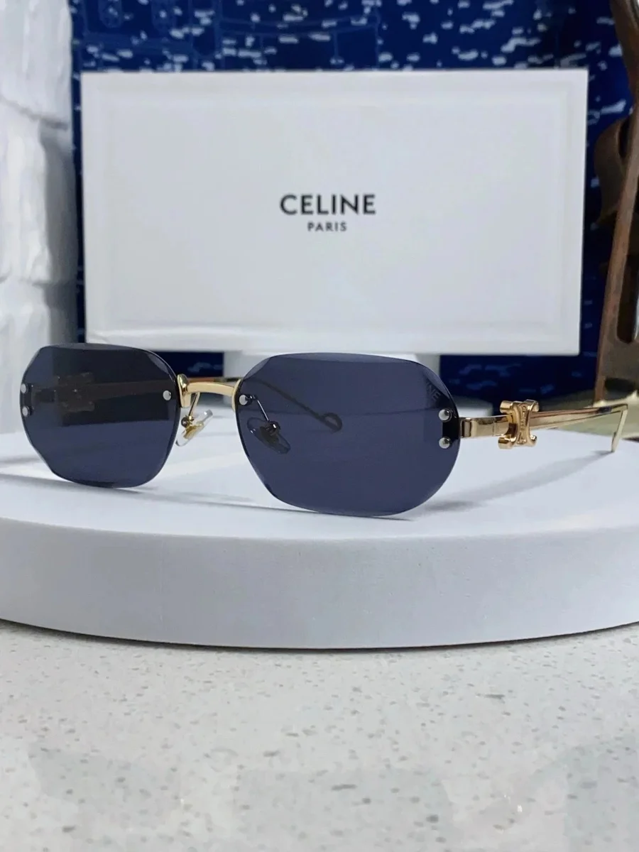 Celine Celine Classic Logo Dark Blue Sunglasses Blue