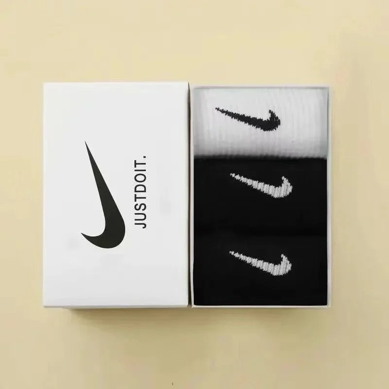Nike Nike 2 Black 1 White Crew Socks Set Multicolor