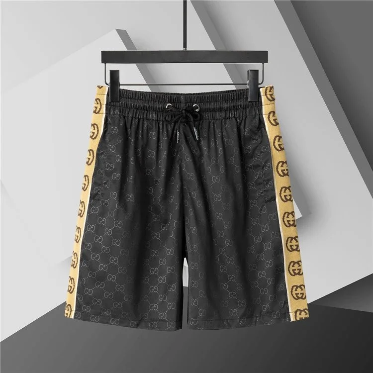 Gucci Gucci GG Monogram Black & Gold Shorts Black - 1