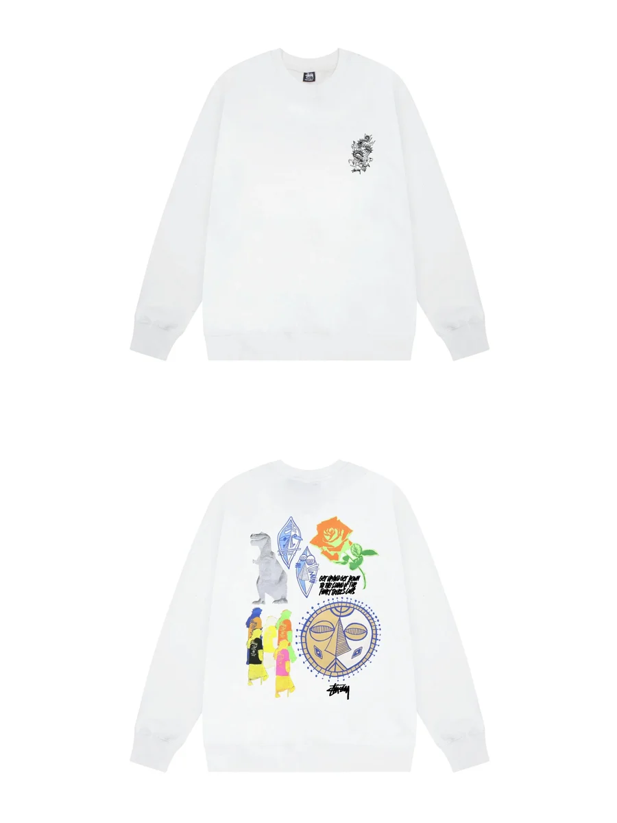 Stussy Stussy Stüssy White Graphic Crewneck Sweatshirt White - 1