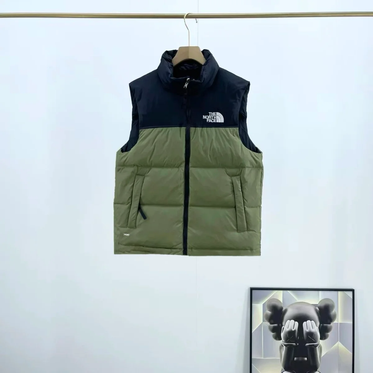 The North Face The North Face Nuptse Military Green Vest Green - 1