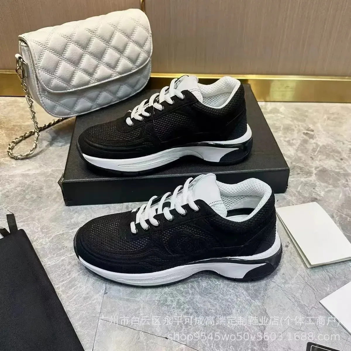 Dior Dior B22 Black/White Mesh Sneakers Black