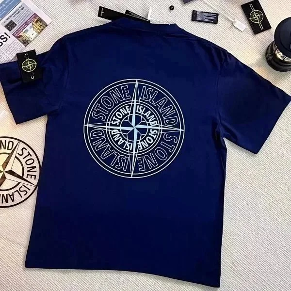 Stone Island Stone Island Navy Compass Logo T-Shirt Navy