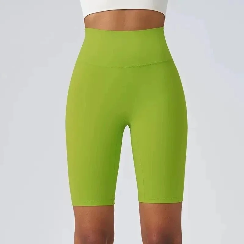 Other 青木绿 High-Waisted Biker Shorts Green - 1