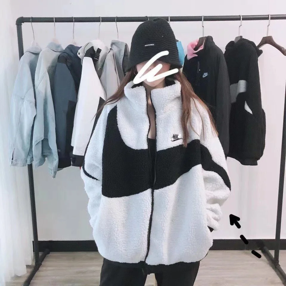 Nike Nike Tech Fleece White/Black Sherpa Jacket Multicolor