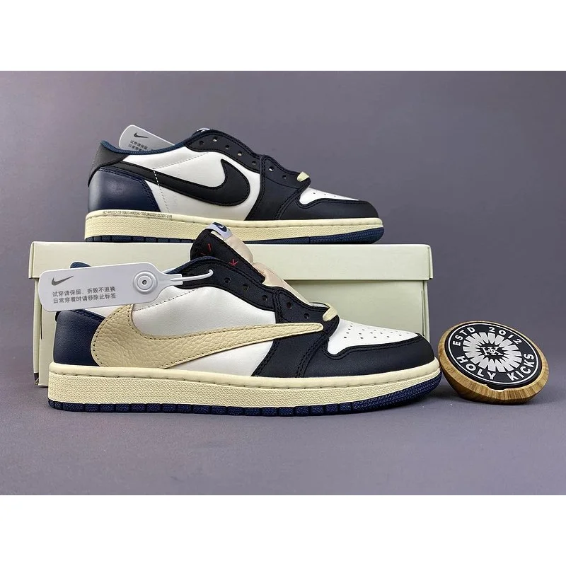 Nike Nike Air Jordan 1 Low 'Travis Scott' Sneakers Black - 1