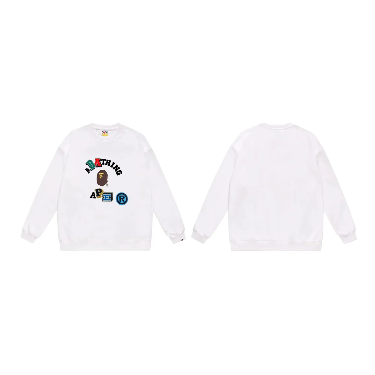 A Bathing Ape A Bathing Ape BAPE STA White Crewneck Sweatshirt White - 1