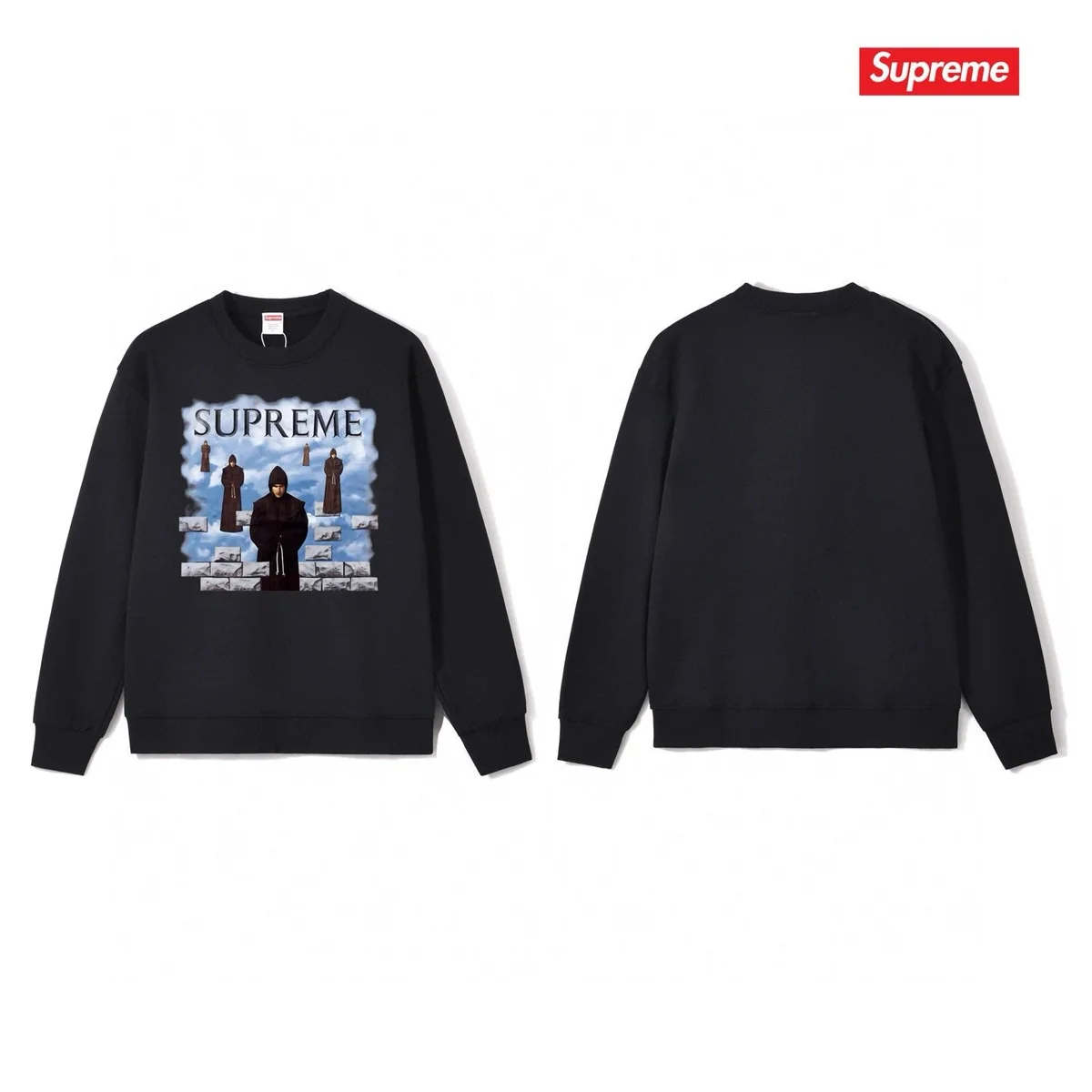 Supreme Supreme Black Box Logo Crewneck Sweatshirt Black