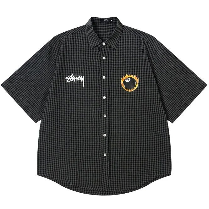 Stussy Stussy Stüssy Black Gingham T-Shirt Black - 1