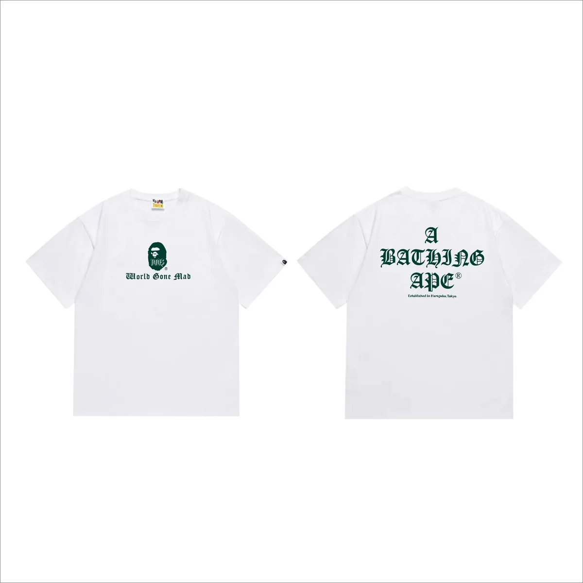 A Bathing Ape A Bathing Ape World Gone Mad White T-Shirt White - 1