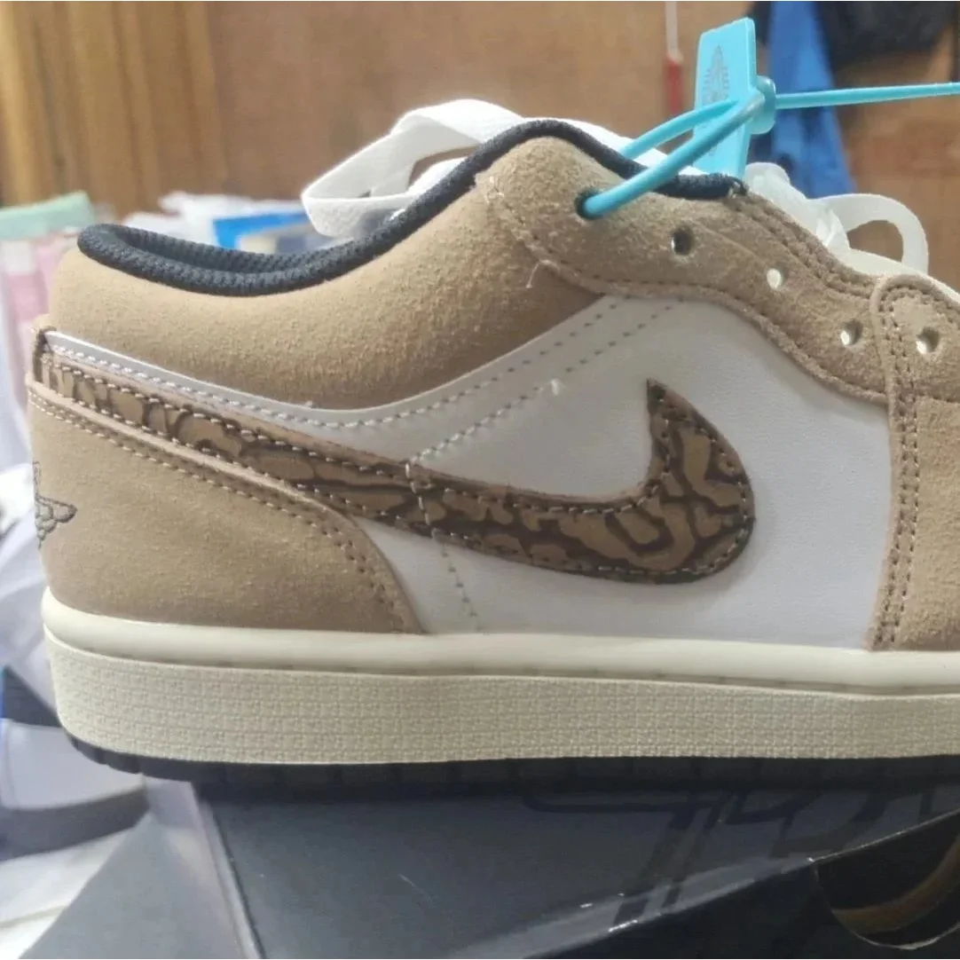Nike Nike Air Jordan 1 Low '85 Elephant Brown Burst Crack Sneakers Brown - 1