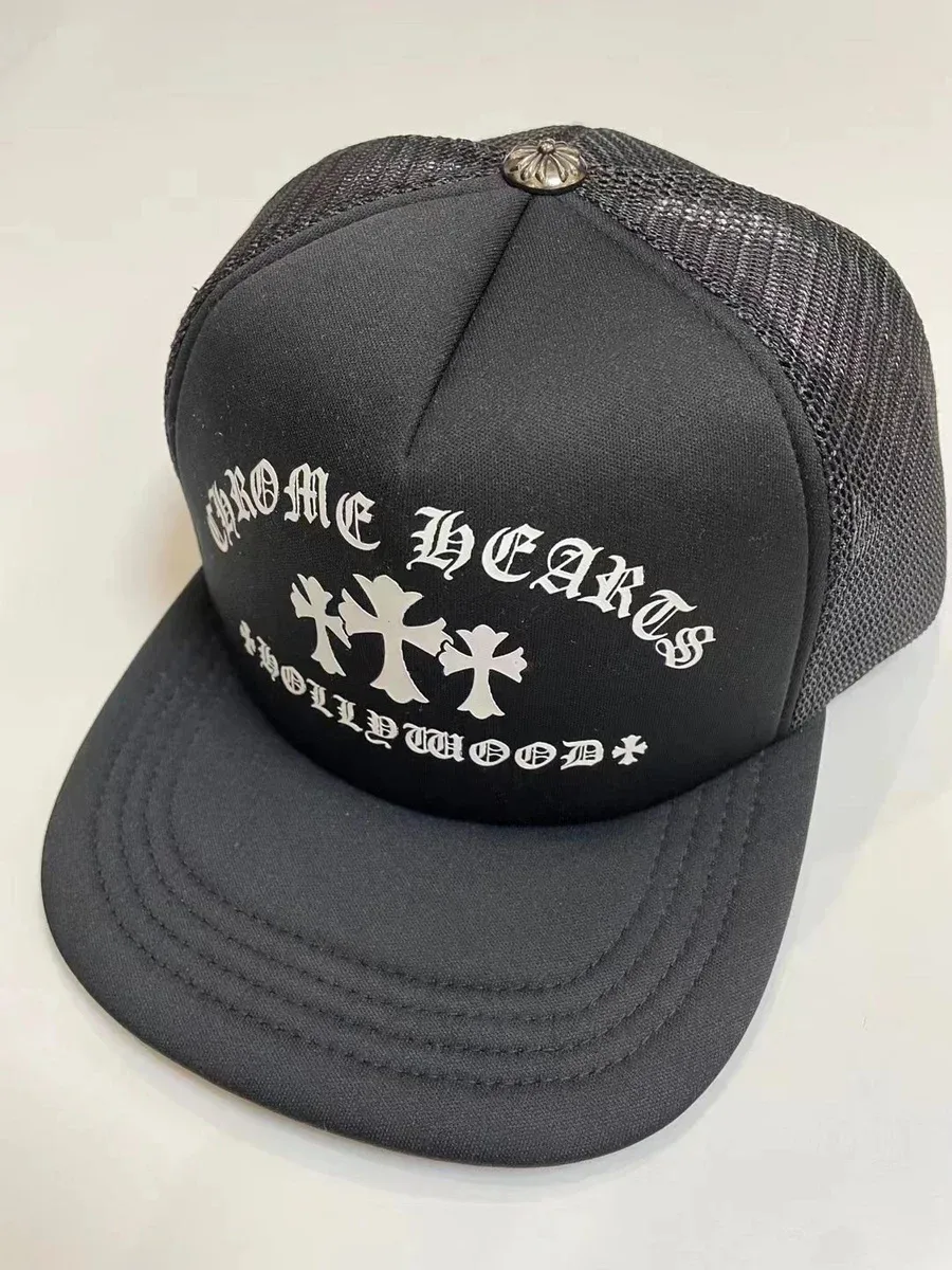 Chrome Hearts Chrome Hearts Hollywood Trucker Cap Black Black - 1