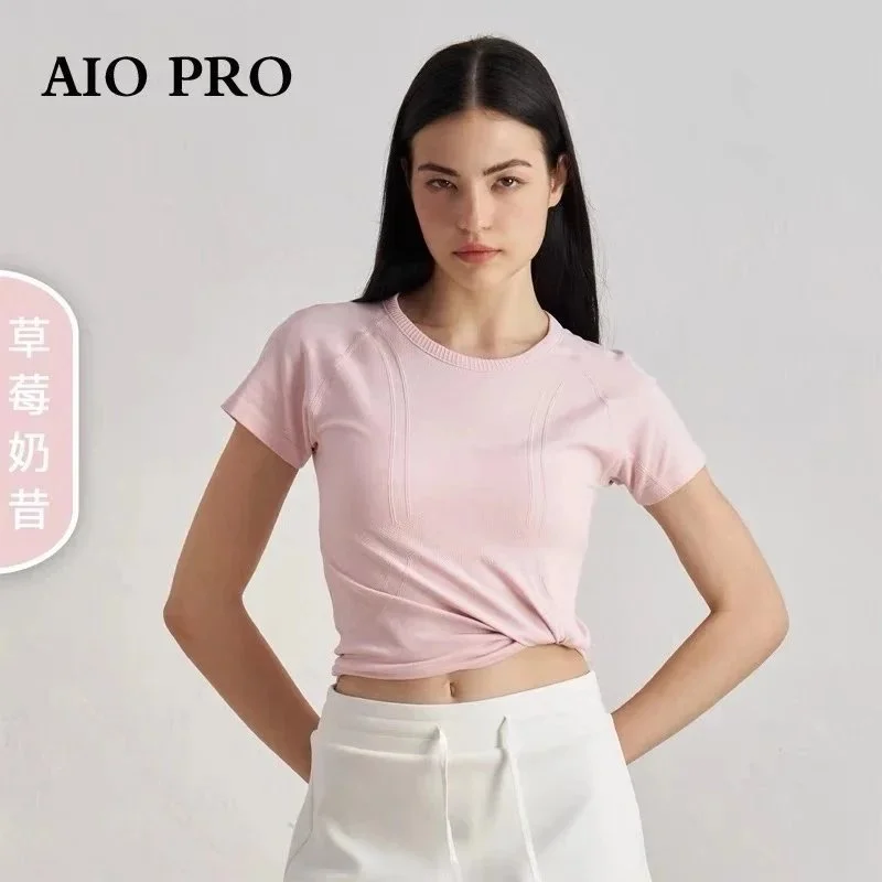 Other AIO PRO Strawberry Milk T-Shirt Women's Top Pink - 1