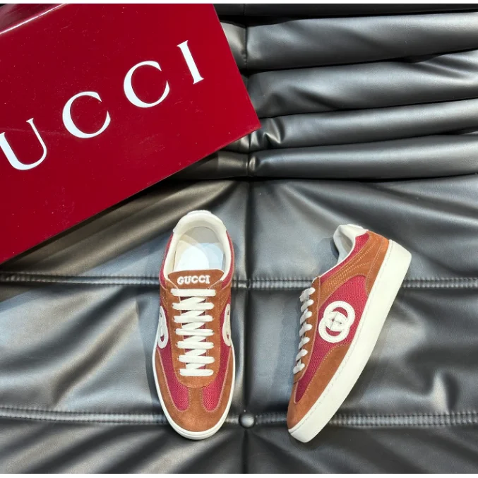 Gucci Gucci Ace Red/Brown Sneakers Multicolor