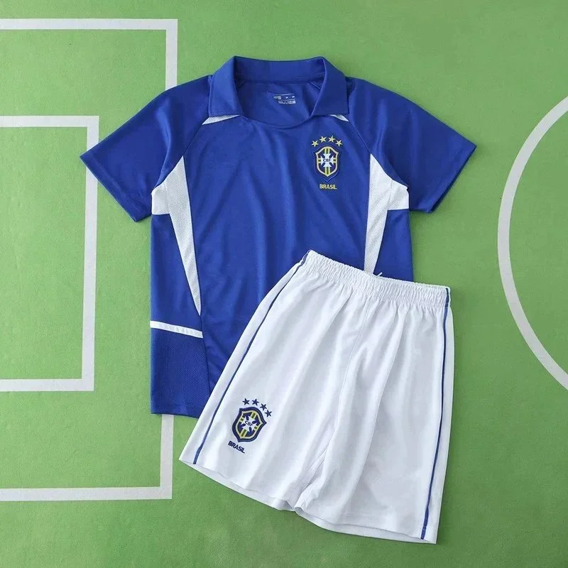 Adidas Adidas Classic Football Brazil Jersey & Shorts Set Blue - 1
