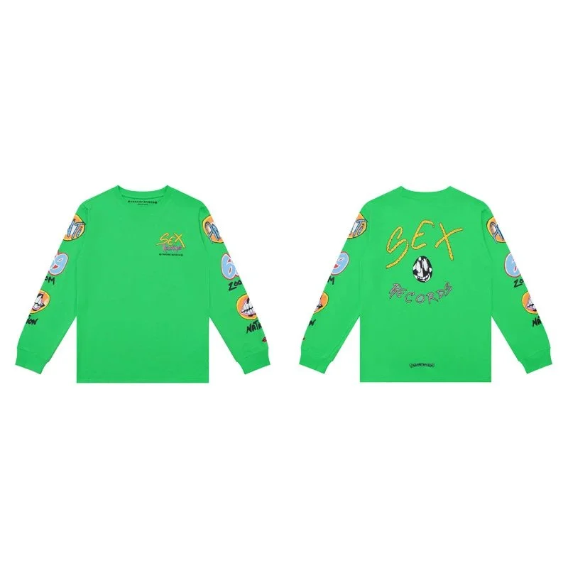 Other Green 'Sex Records' Long Sleeve T-Shirt Green - 1