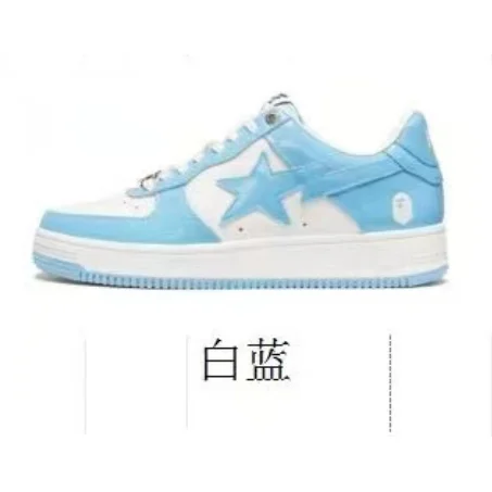 A Bathing Ape A Bathing Ape BAPE STA White Blue Sneakers Blue - 1