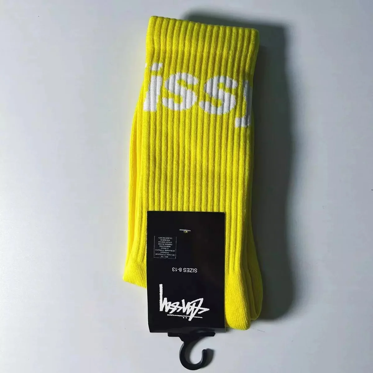 Stussy Stussy Yellow Socks with White Logo Yellow - 1