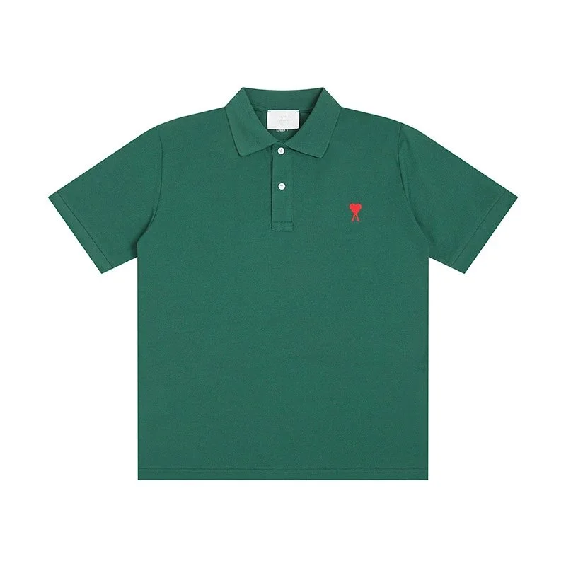 Ami Paris Ami Paris Ami de Coeur Polo Shirt Green Green - 1