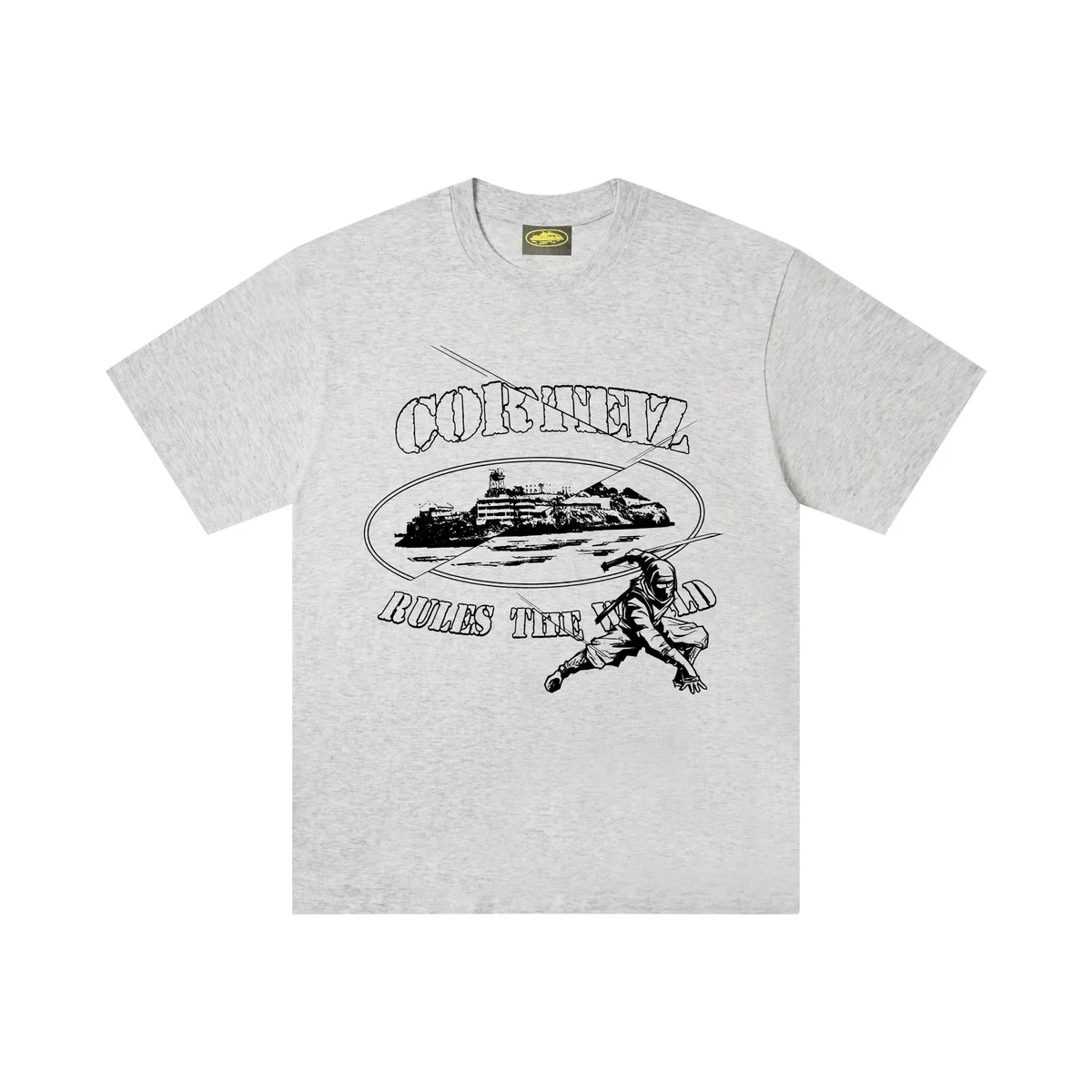 Corteiz Corteiz Rules the World Grey Graphic T-Shirt Grey - 1