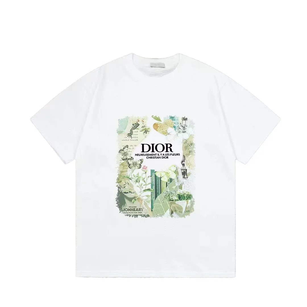 Dior Dior White Floral Graphic T-Shirt White - 1