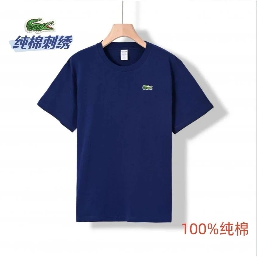 Lacoste Lacoste Pure Cotton Embroidered T-Shirt Navy Navy - 1