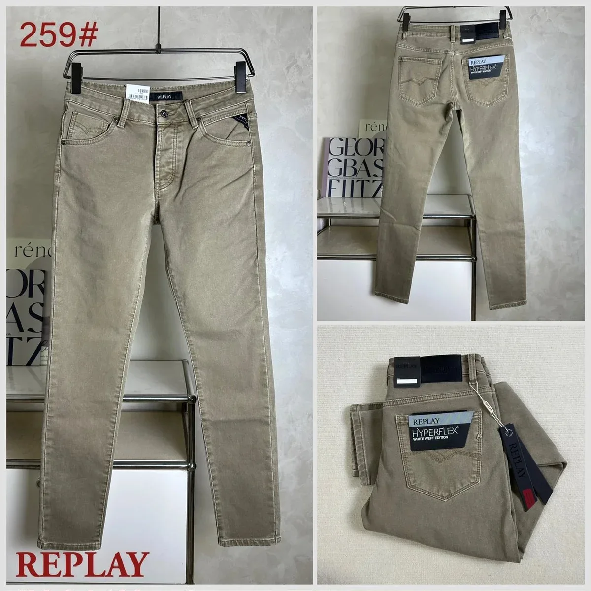 Replay Replay HYPERFLEX Beige Jeans Beige - 1