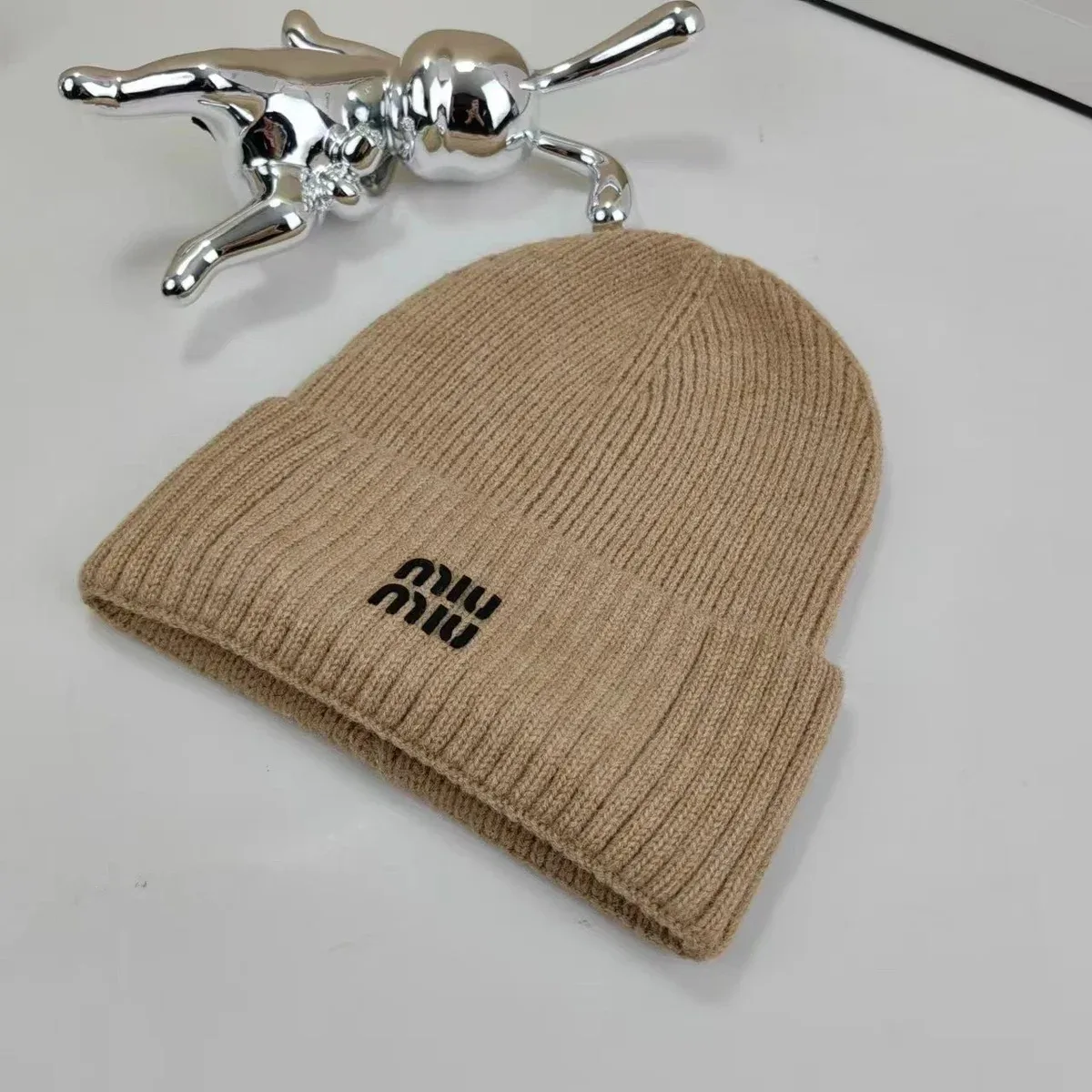 Miu Miu Miu Miu Brown Knit Beanie Brown