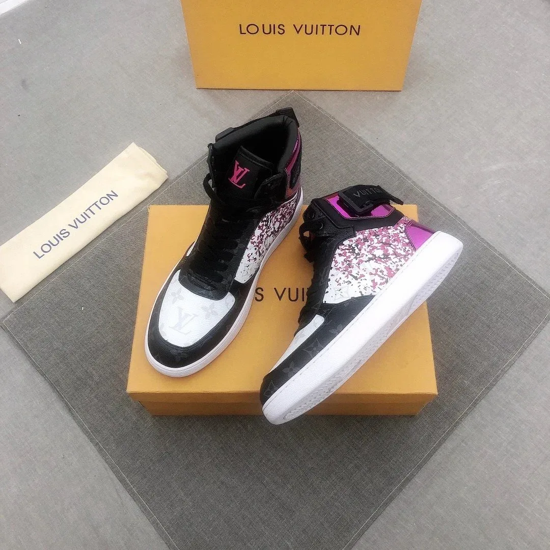Louis Vuitton Louis Vuitton LV Trainer Black/Pink Floral Splatter Sneakers Multicolor