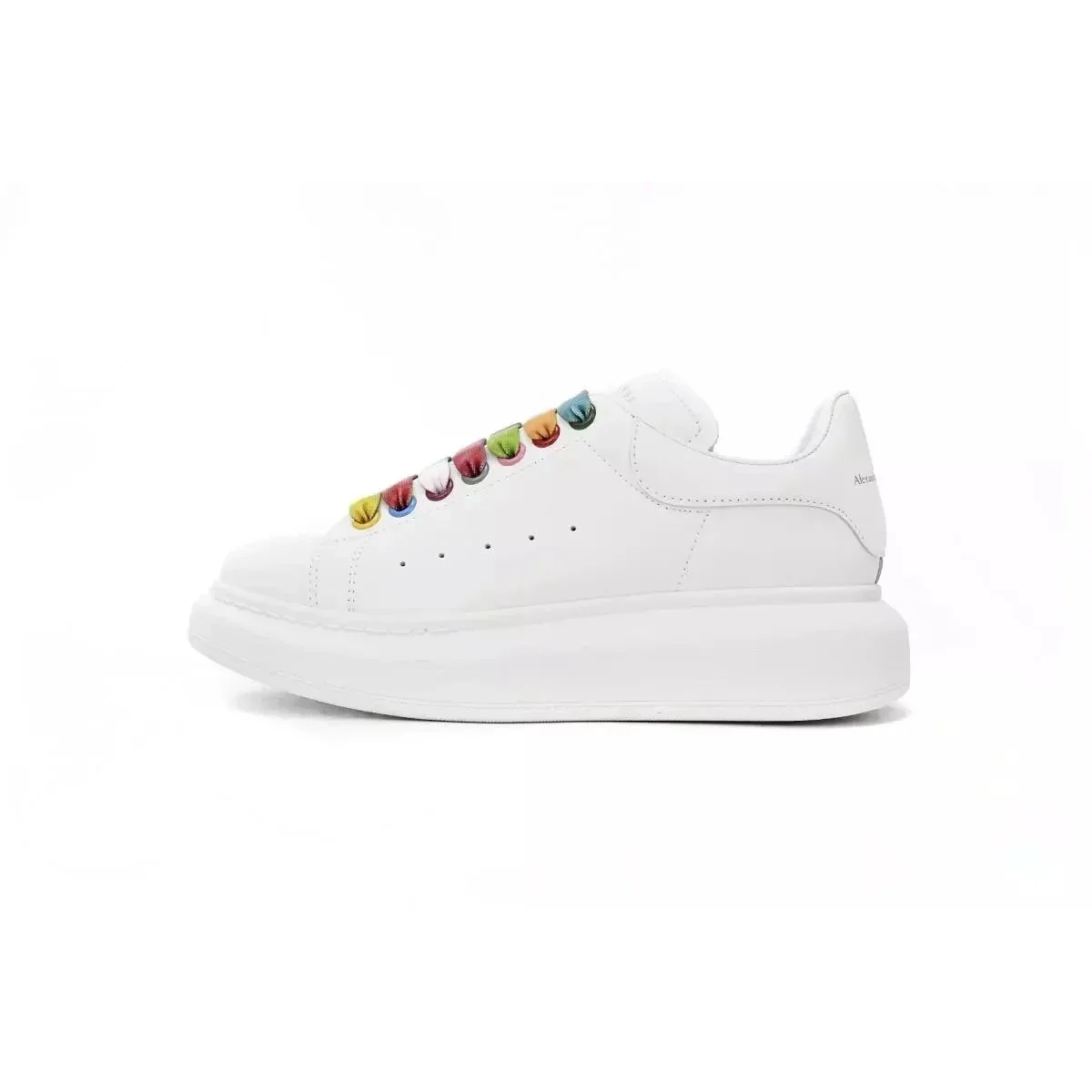 Alexander McQueen Alexander McQueen Oversized White Rainbow Sneakers White