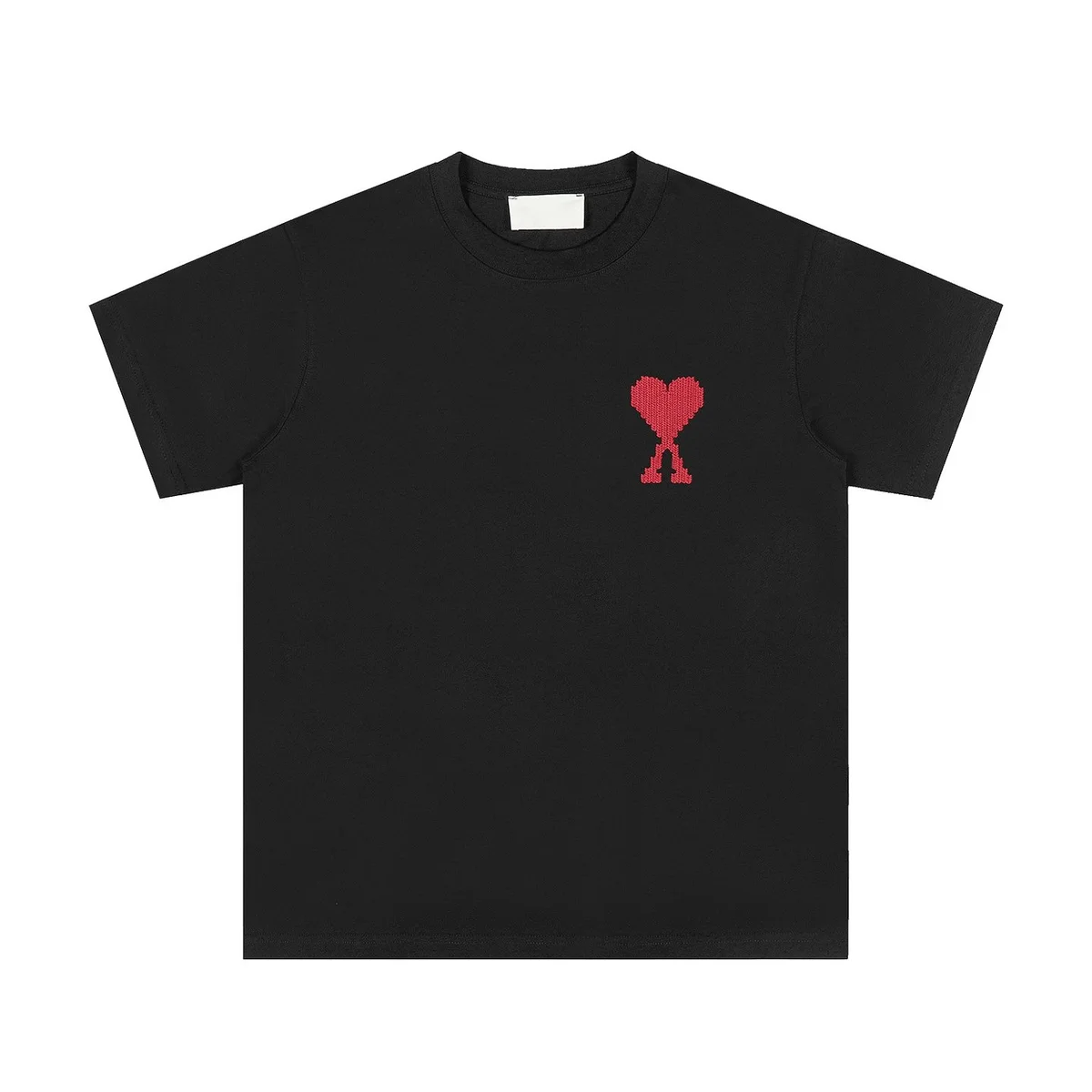 Ami Paris Ami Paris AMRI Black Red Heart T-Shirt Black - 1