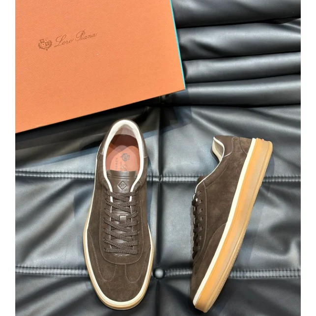 Loro Piana Loro Piana Suede Low-Top Sneakers Brown Brown - 1