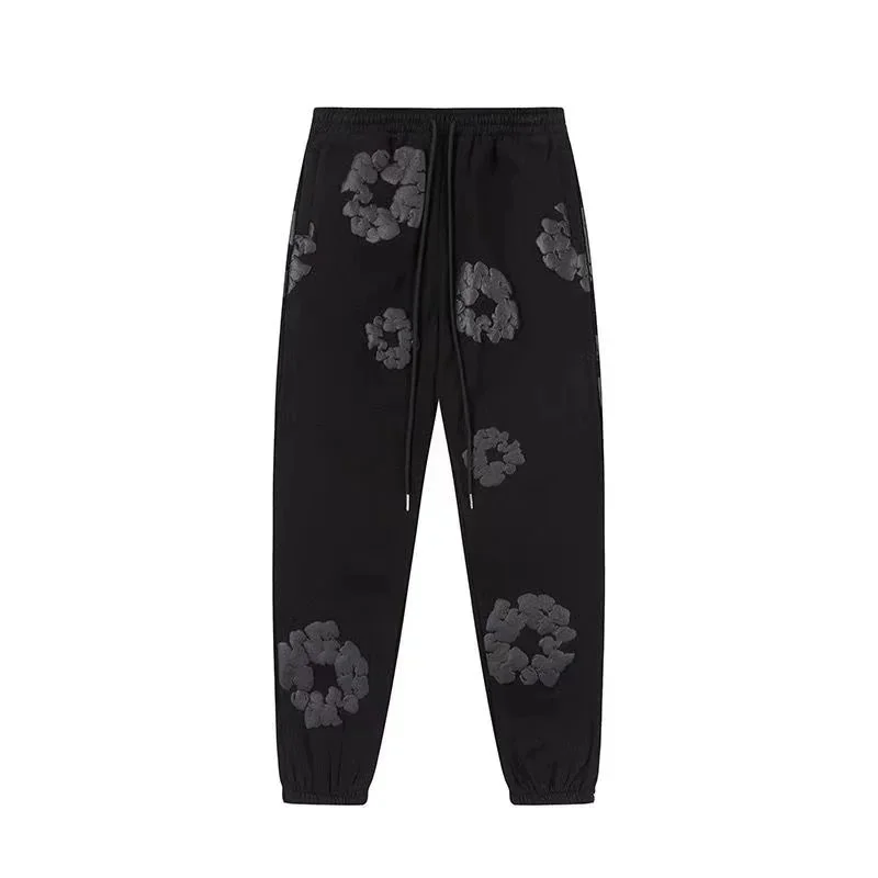 Other Black Floral Print Sweatpants Black - 1
