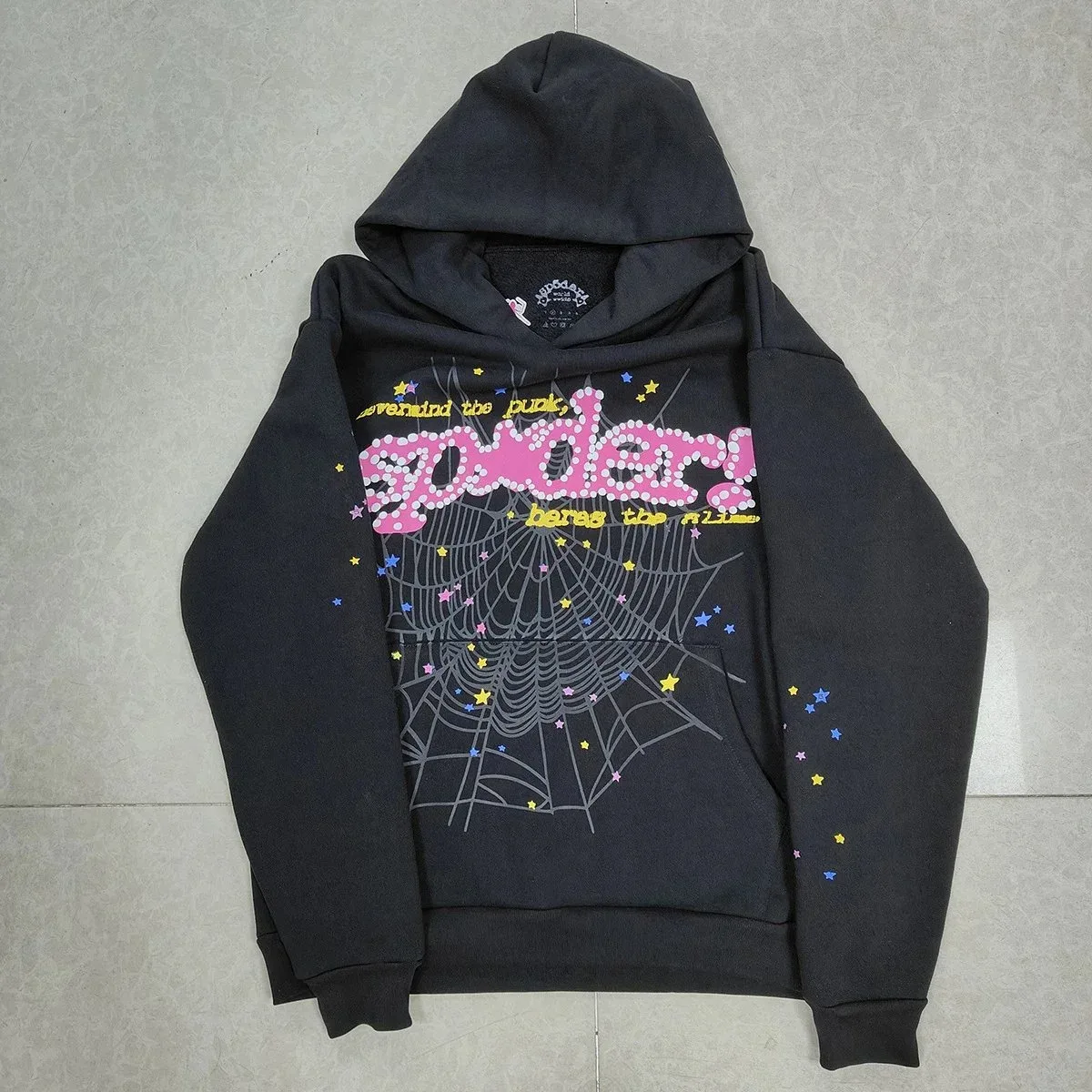 SP5DER SP5DER Spiderweb Graphic Hoodie Black Black