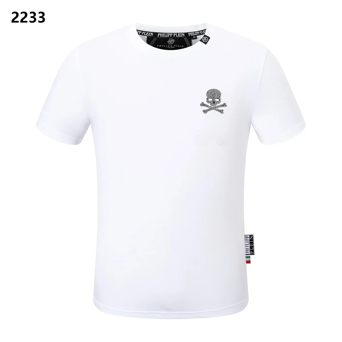 Philipp Plein Philipp Plein Skull Embroidery White T-Shirt White - 1