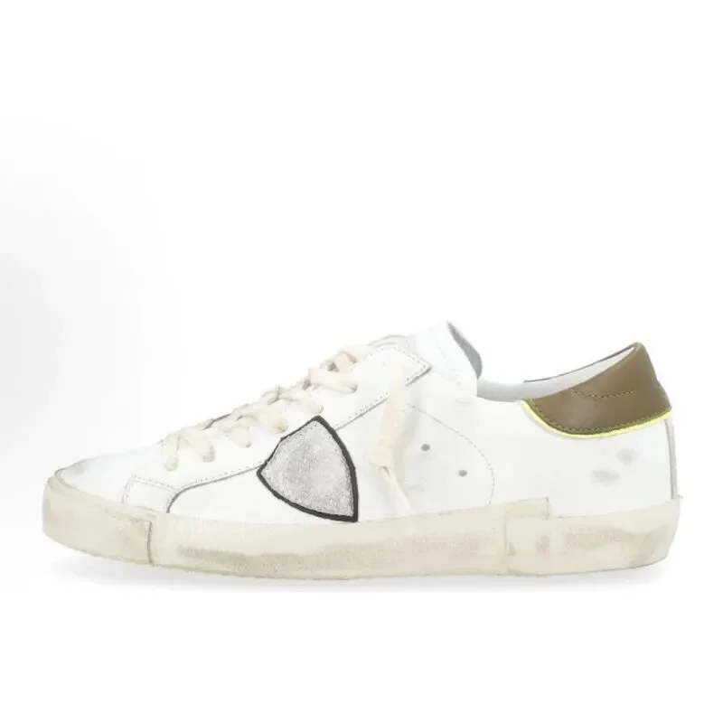 Philippe Model Paris White/Gold Sneakers