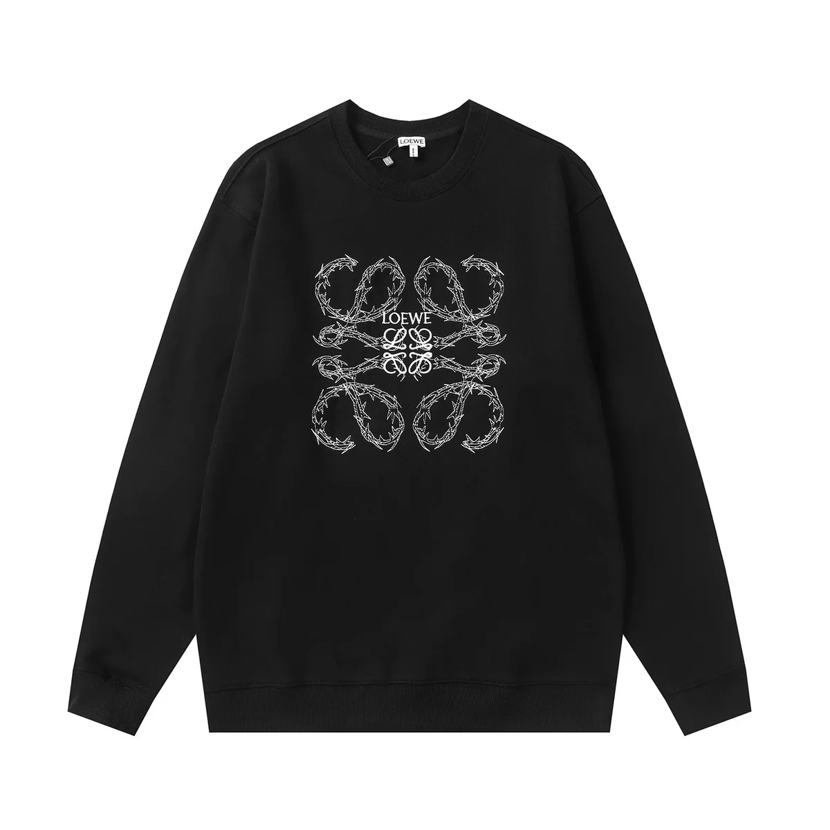 Loewe Loewe Anagram Black Crewneck Sweatshirt Black