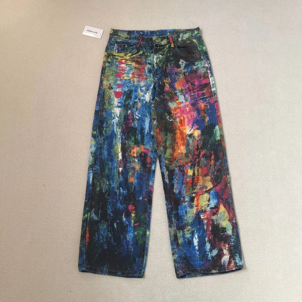 Other Abstract Painted Denim Jeans彩绘AC23 Bottoms Multicolor - 1