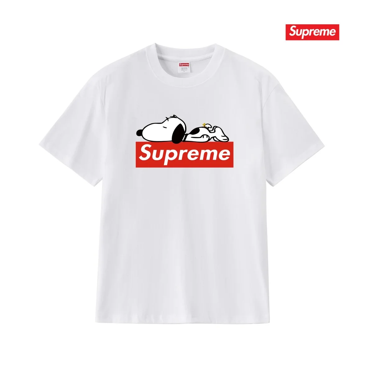 Supreme Supreme Snoopy Box Logo White T-Shirt White - 1