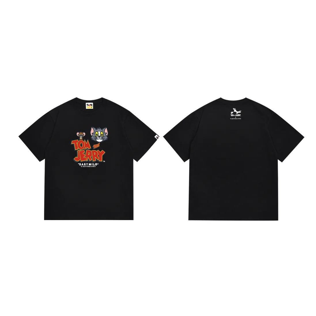 A Bathing Ape A Bathing Ape Tom & Jerry SC074 Black T-Shirt Black - 1