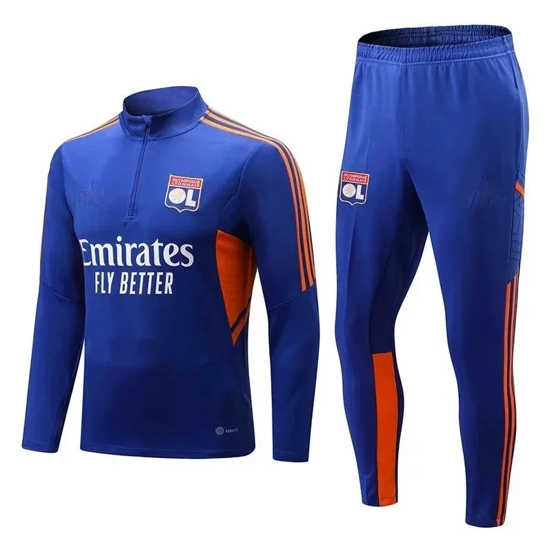 Adidas Adidas Olympique Lyonnais Training Set Royal Blue/Orange Blue - 1