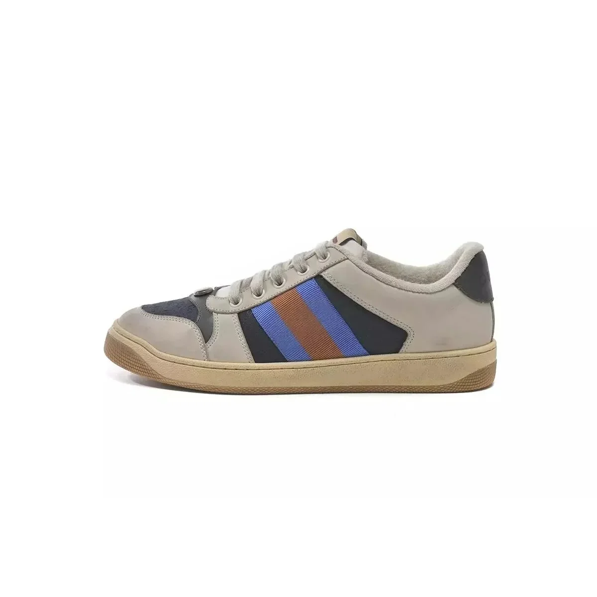 Other Black Blue Panelled Low-Top Sneaker Multicolor - 1