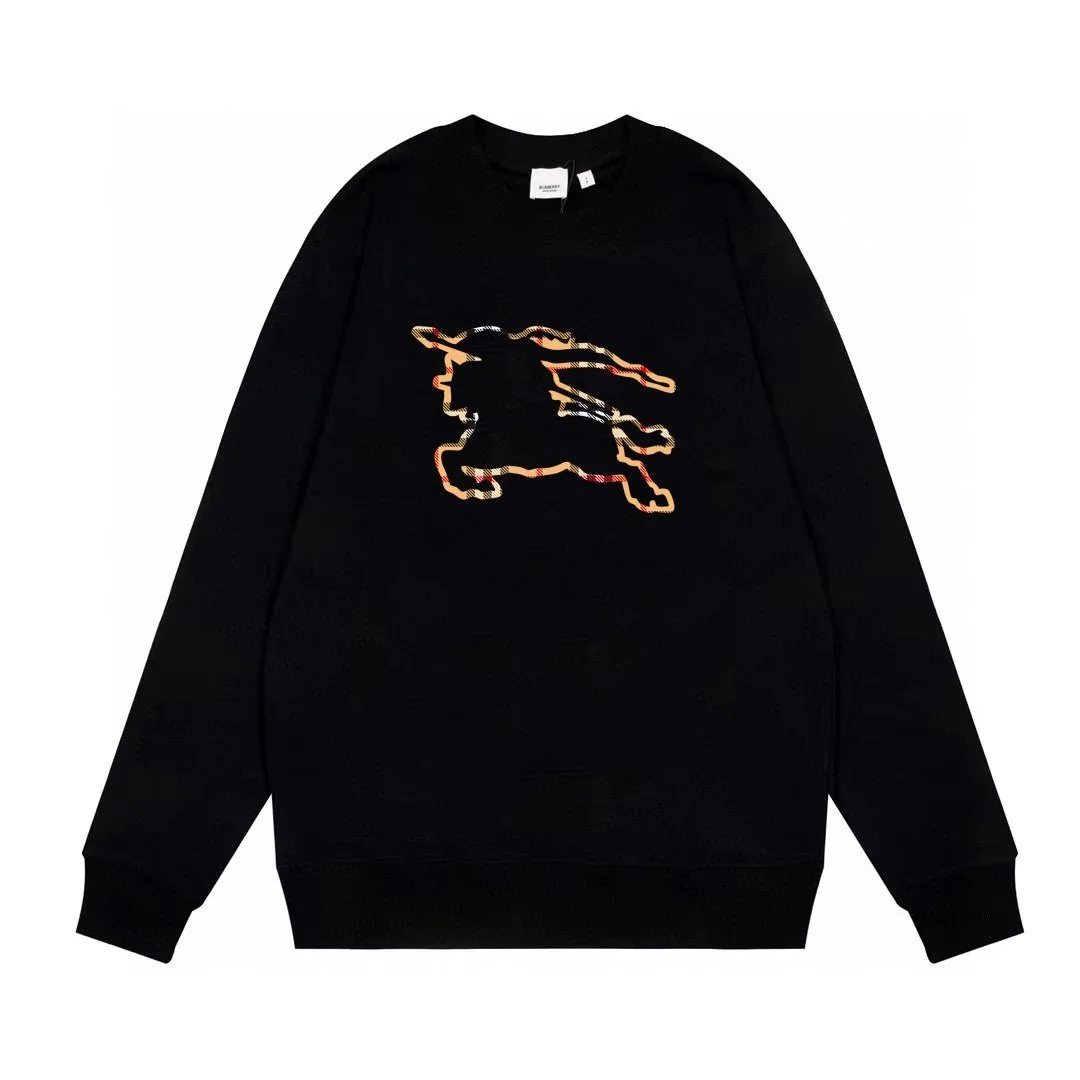 Burberry Burberry Black Horse & Plaid Sweatshirt Black - 1